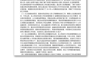 駐村工作隊隊員個人述職報告范文