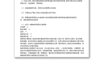 鄉(xiāng)鎮(zhèn)2022年春季森林草原防滅火應(yīng)急預(yù)案