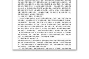 國(guó)企黨支部主要負(fù)責(zé)人組織落實(shí)巡察整改工作情況報(bào)告