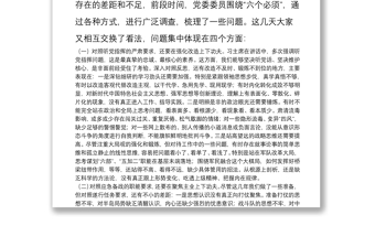 20**年部隊(duì)黨委民主生活會(huì)班子對(duì)照檢查材料（3500字）
