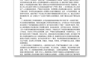 20**年度紀檢監察工作總結