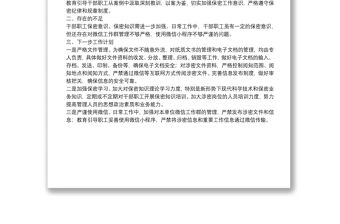 保密工作自查自糾報告