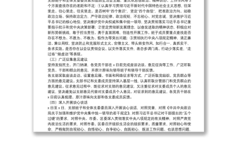 年度專題組織生活會綜合情況報告