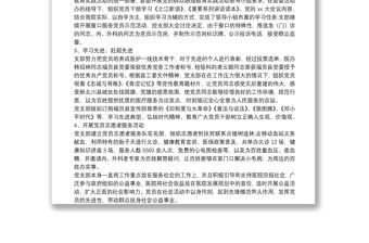 衛生院黨建工作總結