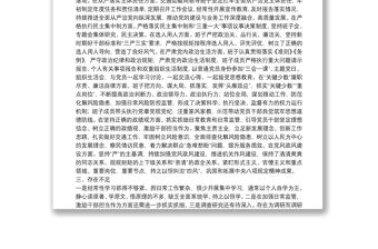 科級黨組班子“政治畫像”報告（班子評價）