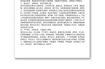 縣委常委、政法委書記換屆考察現實表現材料