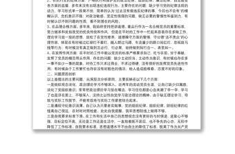 黨性分析報告（初心和使命+政治合格+執行紀律+品德合格）