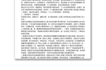 20**年度班子成員個人述職述德述廉報告