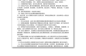 民主生活會會議制度（通用）