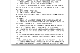 民主生活會會議制度（通用）
