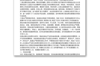 辦公室主任2021年度黨建工作責(zé)任制述職報告