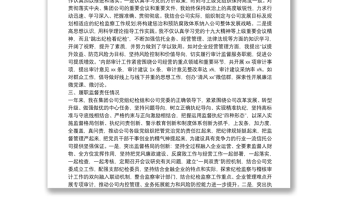 X公司紀(jì)委書記個人述責(zé)述廉報告