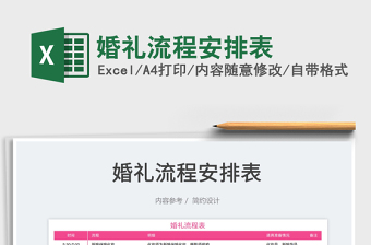 2022婚禮流程安排表免費(fèi)下載