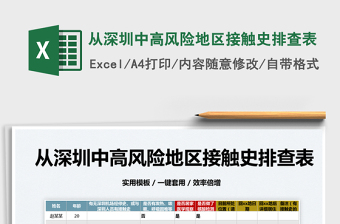 2022從深圳中高風(fēng)險(xiǎn)地區(qū)接觸史排查表免費(fèi)下載