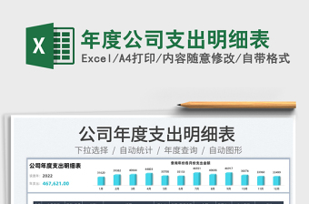 2022年度公司支出明細表免費下載