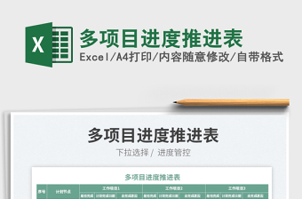 2022多項目進度推進表免費下載