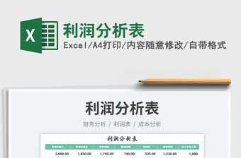 2023利潤(rùn)分析表免費(fèi)下載