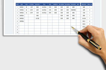 2023招聘面試統(tǒng)計表免費下載