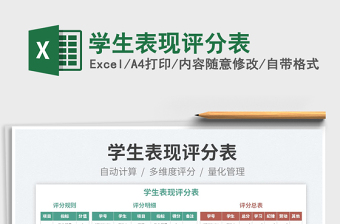 2022學(xué)生表現(xiàn)評(píng)分表免費(fèi)下載