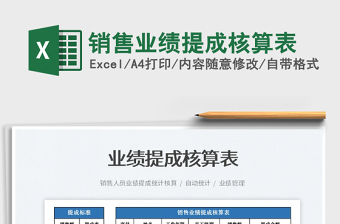 2022銷售業(yè)績提成核算表免費(fèi)下載
