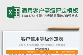 2023通用客戶等級評定模板免費下載