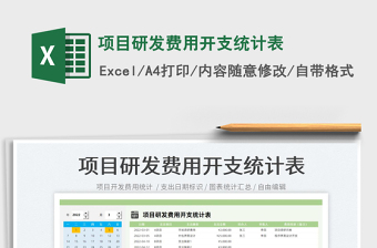 2022項(xiàng)目研發(fā)費(fèi)用開支統(tǒng)計(jì)表免費(fèi)下載