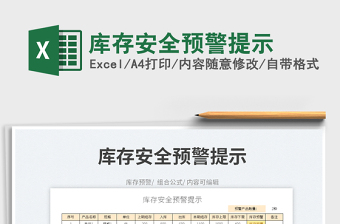 2022庫存安全預(yù)警提示免費(fèi)下載