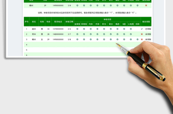 2023體檢人員登記表免費(fèi)下載
