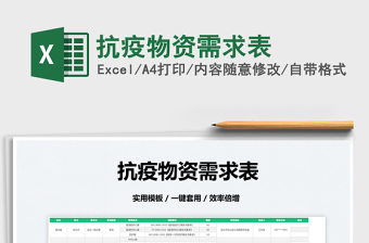 2022抗疫物資需求表免費(fèi)下載