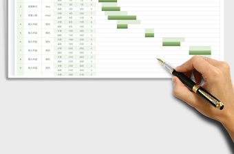 202231天計劃管理甘特圖免費下載