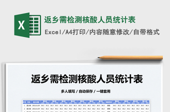 2022返鄉(xiāng)需檢測核酸人員統(tǒng)計表免費下載