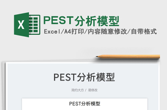 2023PEST分析模型免費(fèi)下載