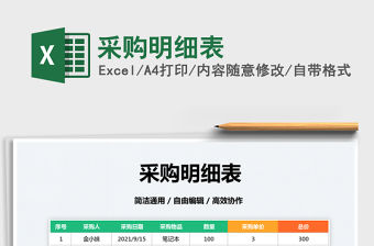 2022采購明細表免費下載