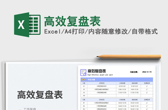 2023高效復(fù)盤表免費(fèi)下載