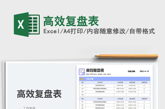 2023高效复盘表免费下载