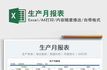 2023生產月報表免費下載