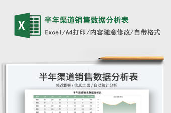 2022半年渠道銷售數據分析表免費下載