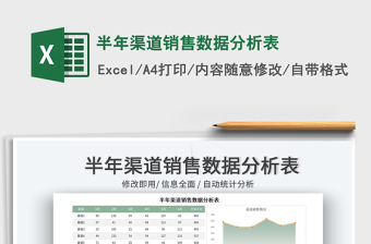 2022半年渠道銷售數(shù)據(jù)分析表免費(fèi)下載