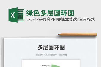 2023綠色多層圓環圖免費下載