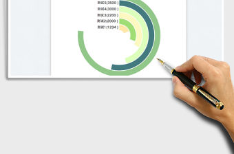 2023綠色多層圓環圖免費下載