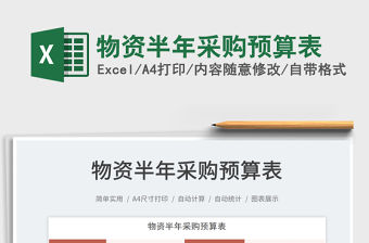2023物資半年采購預算表免費下載