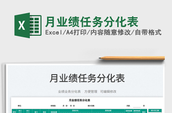 2022月業(yè)績(jī)?nèi)蝿?wù)分化表免費(fèi)下載