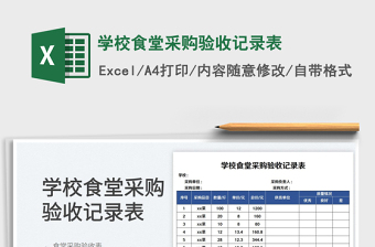 2022學(xué)校食堂采購驗收記錄表免費下載