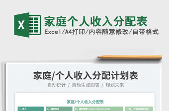 2022家庭個人收入分配表免費下載