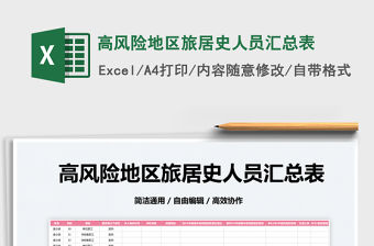 2022高風險地區旅居史人員匯總表免費下載
