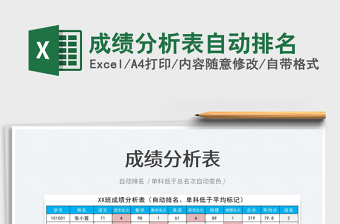 2023成績(jī)分析表自動(dòng)排名免費(fèi)下載