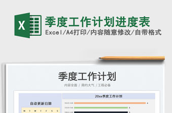 2022季度工作計劃進度表免費下載