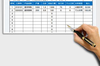 2023工廠員工工作績(jī)效記錄卡免費(fèi)下載