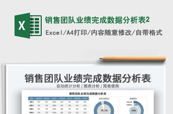 2022銷售團隊業績完成數據分析表2免費下載