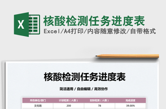 2022核酸檢測任務(wù)進(jìn)度表免費(fèi)下載